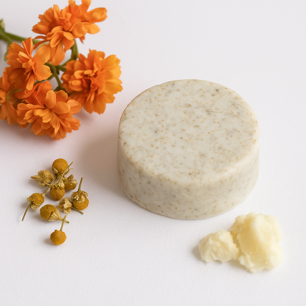 Calmanza – Jabón de Glicerina con Manzanilla, Caléndula & Karité